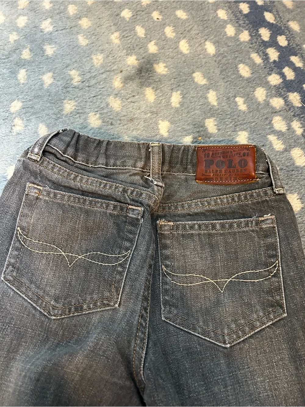Polo by Ralph Lauren Boys Size 7 Denim Jeans - Navy & Gray